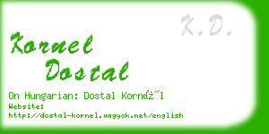 kornel dostal business card